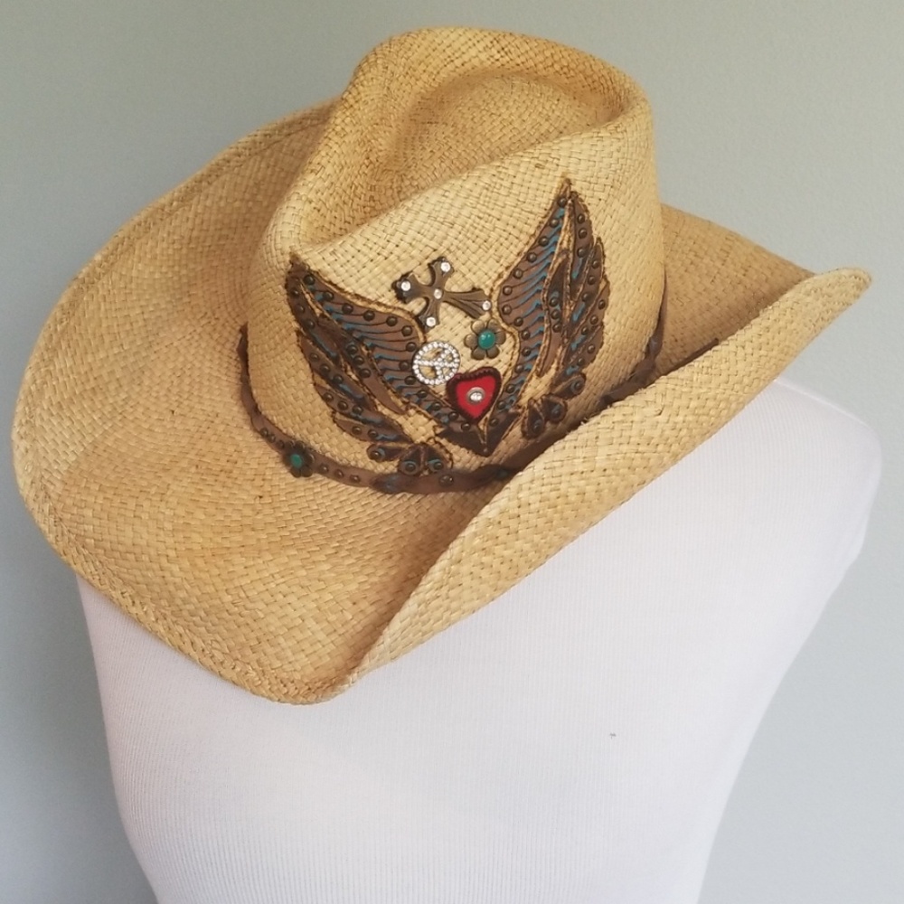 Womens bull cowboy hat